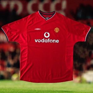 Manchester United 2000/02 Home Soccer Jersey XL Umbro Football Futbol Camiseta